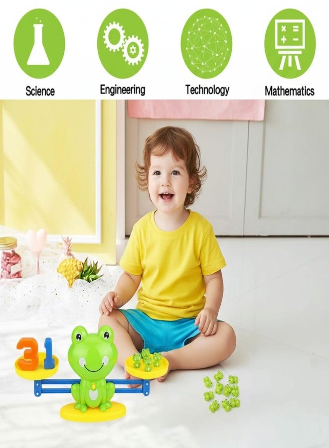 AVIR Frog Balance Math Game for Kids - Montessori Educational Counting Toy for Boys & Girls - Fun STEM Learning & Number Recognition Game - Balancing Scale Toy - Best Birthday Gift for Kids Ages 3+ - Image 2